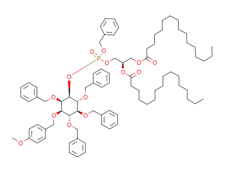 (+)-1D-2,4,5,6-tetra-O-benzyl-3-O-(4'-methoxybenzyl)-myo-inositol-1-(1',2'-di-O-hexadecanoyl-sn-glycer-3'-yl benzyl phosphate)