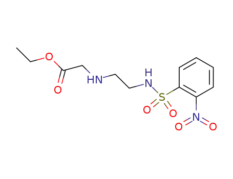 Molecular Structure of 568585-38-6 (Glycine, N-[2-[[(2-nitrophenyl)sulfonyl]amino]ethyl]-, ethyl ester)