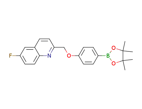 6-fluoro-2-((4-(4,4,5,5-tetramethyl-1,3,2-dioxaborolan-2-yl)phenoxy)methyl)quinoline