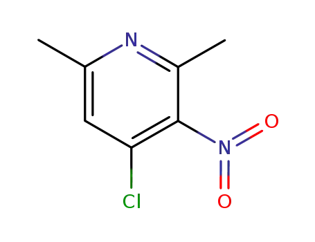 Molecular Structure of 15513-48-1 (4-Chloro-2,6-dimethyl-3-nitropyridine)