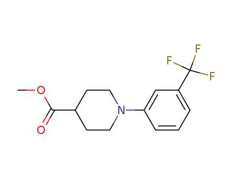 Molecular Structure of 857651-36-6 (Methyl 1-[3-(trifluoromethyl)phenyl]piperidine-4-carboxylate)