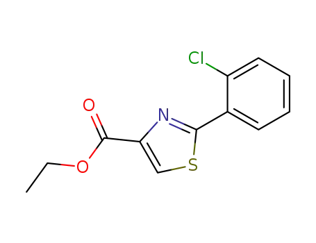 Molecular Structure of 132089-36-2 (2-(2-CHLORO-PHENYL)-THIAZOLE-4-CARBOXYLIC ACID ETHYL ESTER)