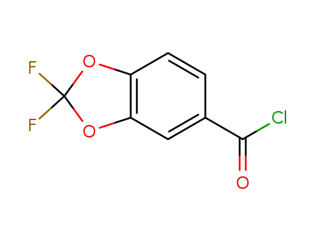 Molecular Structure of 127163-51-3 (2,2-Difluoro-1,3-benzodioxole-5-carbonyl chloride)