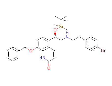 8-benzyloxy-5-[(R)-2-[2-(4-bromophenyl)ethylamino]-1-(tert-butyldimethylsilanyloxy)ethyl]-1H-quinolin-2-one