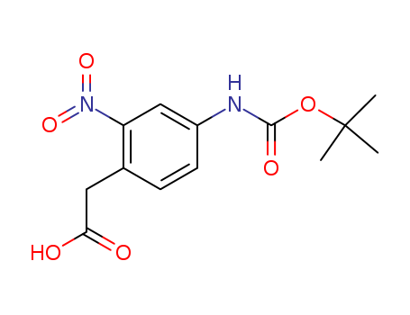 2-(4-(tert-Butoxycarbonylamino)-2-nitrophenyl)acetic acid(512180-63-1)