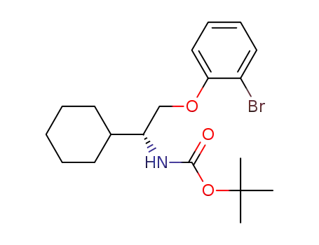 Molecular Structure of 865712-55-6 ((R)-2-(2-tert-butoxycarbonylamino-2-cyclohexylethoxy)-bromobenzene)