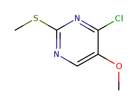 Pyrimidine, 4-chloro-5-methoxy-2-(methylthio)-