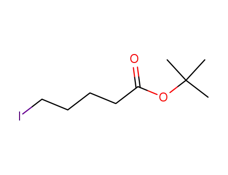 Molecular Structure of 56198-37-9 (Pentanoic acid, 5-iodo-, 1,1-dimethylethyl ester)