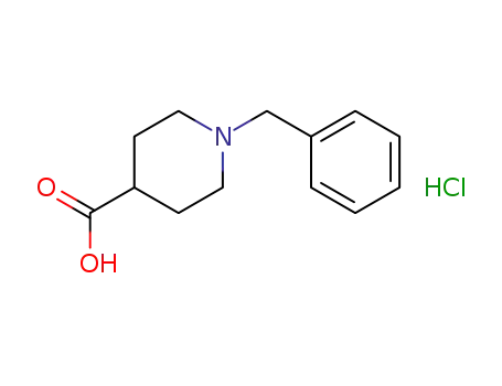 Molecular Structure of 681482-53-1 (1-BENZYL-PIPERIDINE-4-CARBOXYLIC ACID HYDROCHLORIDE)