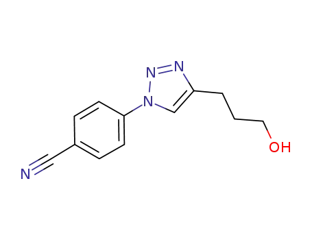 Molecular Structure of 1083171-27-0 (4-cyano-(4-(3-hydroxypropyl)-1H-1,2,3-triazol-1-yl)benzene)