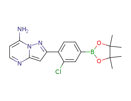 2-[2-chloro-4-(4,4,5,5-tetramethyl-1,3,2-dioxaborolan-2-yl)phenyl]pyrazolo[1,5-a]pyrimidin-7-amine