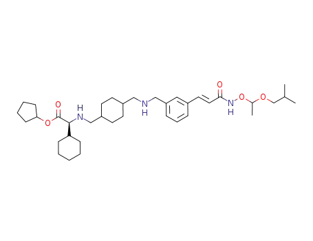 cyclopentyl (2S)-cyclohexyl{[(4-{[(3-{(1E)-3-[(1-isobutoxyethoxy)amino]-3-oxoprop-1-en-1-yl}benzyl)amino]methyl}cyclohexyl)methyl]amino}acetate