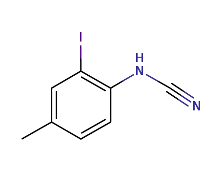 Molecular Structure of 1208070-82-9 (2-iodo-4-methyl-phenylcyanamide)
