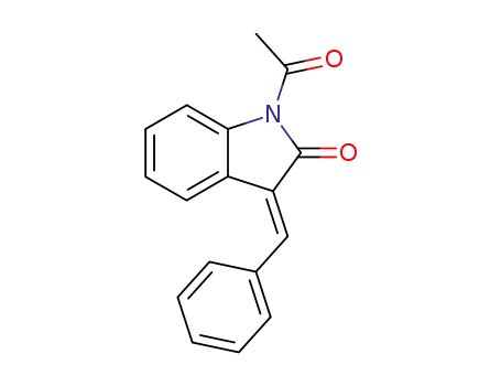 (E)-1-acetyl-2,3-dihydro-3-(2-phenylmethylene)-2H-indol-2-one