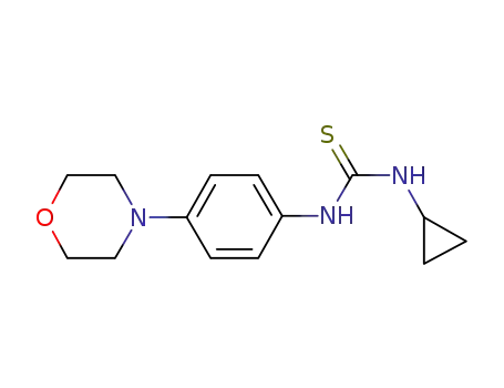 Molecular Structure of 903671-54-5 (N-cyclopropyl-N'-[4-(4-morpholinyl)phenyl]thiourea)