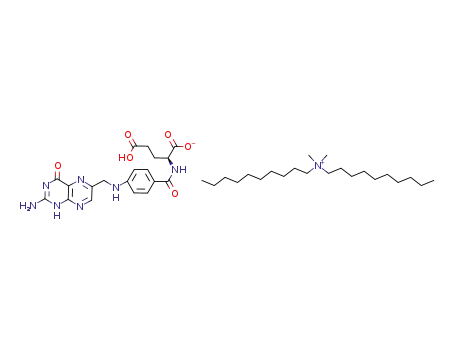 Molecular Structure of 934544-43-1 (didecyldimethylammonium N-[4-[[(2-amino-1,4-dihydro-4-oxo-6-pteridinyl)methyl]amino]benzoy]-L-glutamate)