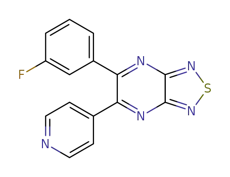 [1,2,5]Thiadiazolo[3,4-b]pyrazine, 5-(3-fluorophenyl)-6-(4-pyridinyl)-
