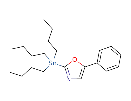 Molecular Structure of 1019654-81-9 (4-Phenyl-2-(tributylstannyl)-oxazole)