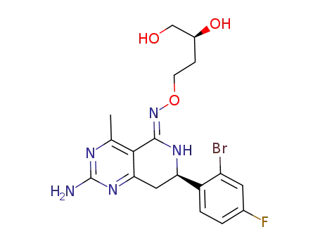 (R,Z)-2-amino-7-(2-bromo-4-fluorophenyl)-4-methyl-7,8-dihydropyrido[4,3-d]pyrimidin-5(6H)-one O-(S)-3,4-dihydroxybutyl oxime