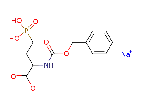 Butanoic acid, 2-[[(phenylmethoxy)carbonyl]amino]-4-phosphono-,
sodium salt (1:1)