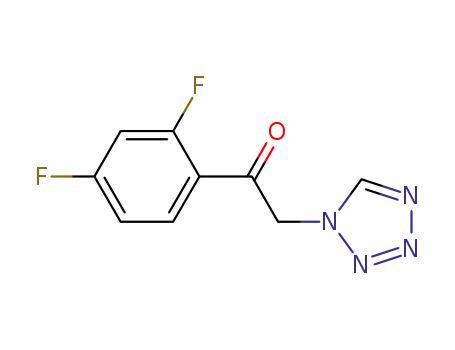 Molecular Structure of 1028563-57-6 (1-(2,4-difluorophenyl)-2-(1H-tetrazol-1-yl)ethanone)