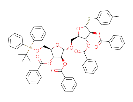 p-tolyl 2,3-di-O-benzoyl-5-O-(tert-butyldiphenylsilyl)-α-D-arabinofuranosyl-(1->5)-2,3-di-O-benzoyl-1-thio-α-D-arabinofuranoside