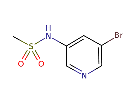 Molecular Structure of 1083326-18-4 (N-(5-bromopyridin-3-yl)methanesulfonamide)