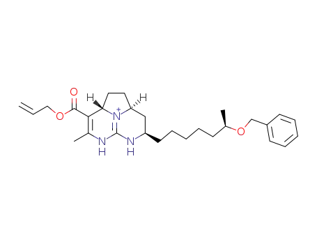 Molecular Structure of 865777-39-5 ((2aS,4R,8aS)-8-allyloxycarbonyl-4-[(R)-6-benzyloxyheptyl]-7-methyl-1,2,2a,5,6,7,8,8a-octahydro-5,6,8b-triazaacenaphtylen-8b-ylium)