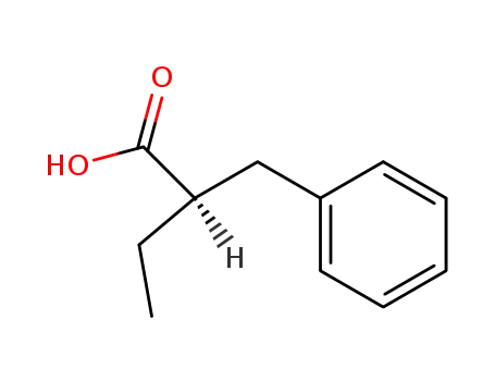 Molecular Structure of 56640-46-1 (Benzenepropanoic acid, a-ethyl-, (R)-)