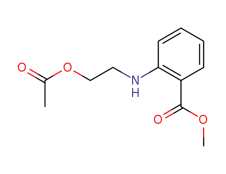 Molecular Structure of 58764-52-6 (2-(2-acetoxy-ethylamino)-benzoic acid methyl ester)