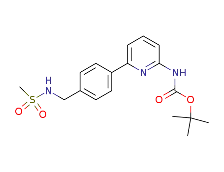 {6-[4-(methanesulfonylamino-methyl)-phenyl]-pyridin-2-yl}carbamic acid tert-butyl ester