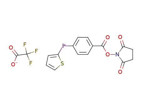 (4-((2,5-Dioxopyrrolidin-1-yloxy)carbonyl)phenyl)(thiophen-2-yl)iodonium trifluoroacetate