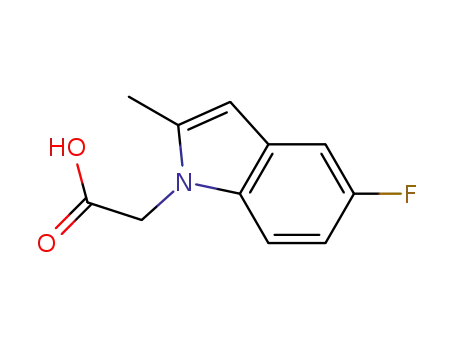 Molecular Structure of 646515-46-0 (1H-Indole-1-acetic acid, 5-fluoro-2-methyl-)