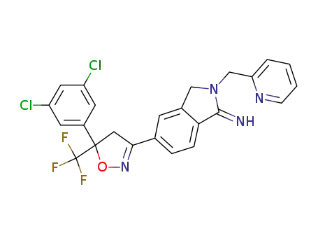 5-[5-(3,5-dichlorophenyl)-5-(trifluoromethyl)-4,5-dihydro-isoxazol-3-yl]-2-(pyridin-2-ylmethyl)-2,3-dihydro-1H-isoindol-1-imine