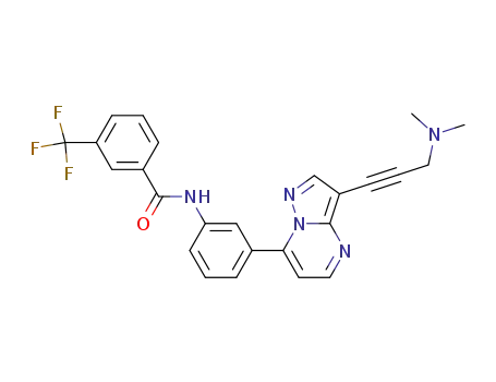 N-(3-{3-[3-(dimethylamino)prop-1-yn-1-yl]pyrazolo[1,5-a]pyrimidin-7-yl}phenyl)-3-(trifluoromethyl)benzamide