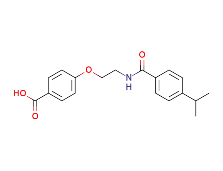 Molecular Structure of 113079-40-6 (4-(2-(4-isopropylbenzamido)ethoxy)benzoic acid)