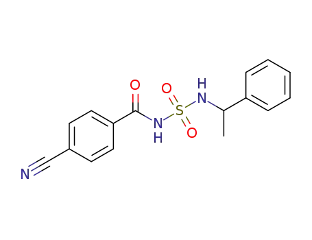 4-cyano-N-(n-(1-phenylethyl)sulfamoyl)benzamide