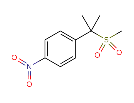 Molecular Structure of 635702-62-4 (Benzene, 1-[1-methyl-1-(methylsulfonyl)ethyl]-4-nitro-)