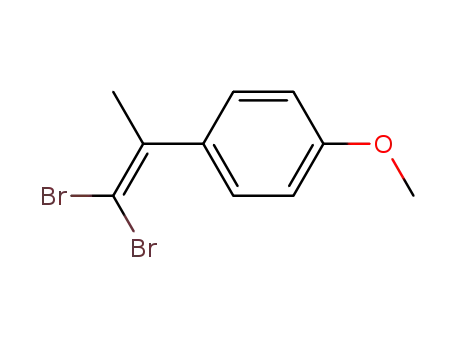 Molecular Structure of 95111-00-5 (Benzene, 1-(2,2-dibromo-1-methylethenyl)-4-methoxy-)