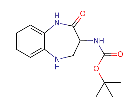 Molecular Structure of 209219-68-1 (3(S)-tert-Butoxycarbonylamino-1,3,4,5-tetrahydro-benzo[b][1,4]diazepin-2-one)