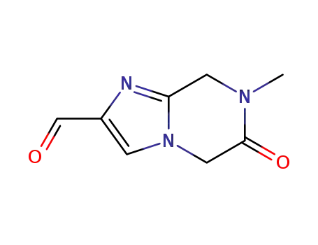 Molecular Structure of 623564-53-4 (Imidazo[1,2-a]pyrazine-2-carboxaldehyde, 5,6,7,8-tetrahydro-7-methyl-6-oxo- (9CI))
