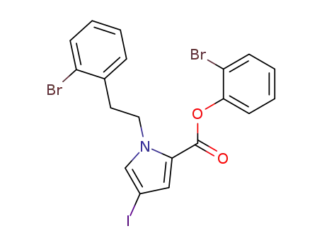 Molecular Structure of 252861-23-7 (2-bromophenyl 1-[2'-(2''-bromophenyl)ethyl]-4-iodopyrrole-2-carboxylate)