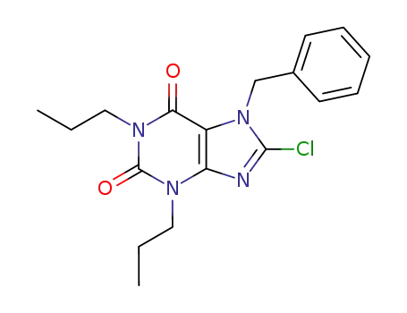 1H-Purine-2,6-dione,
8-chloro-3,7-dihydro-7-(phenylmethyl)-1,3-dipropyl-
