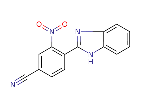 Molecular Structure of 942614-29-1 (4-(1H-benzimidazol-2-yl)-3-nitrobenzonitrile)