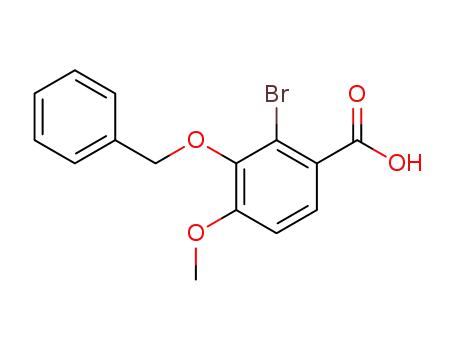 Molecular Structure of 135586-17-3 (2-BroMo-3-benzyloxy-4-Methoxybenzoic Acid)