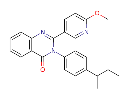 Molecular Structure of 1235480-18-8 (3-(4-sec-butylphenyl)-2-(6-methoxypyridin-3-yl)quinazolin-4(3H)-one)
