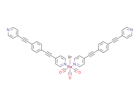 bis(1,4-bis(ethynyl-4-pyridine)benzene)rhenium(I)tricarbonylbromide