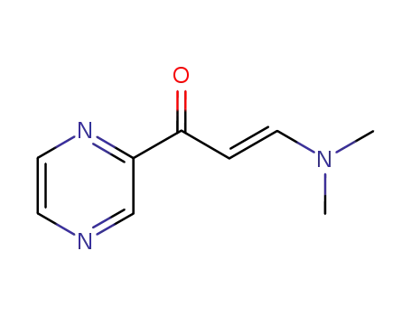 Molecular Structure of 866000-17-1 (3-(N,N-dimethylamino)-1-(pyrazin-2-yl)prop-2-en-1-one)