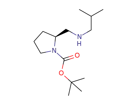 Molecular Structure of 871499-96-6 (tert-butyl (2S)-2-[(isobutylamino)methyl]pyrrolidine-1-carboxylate)