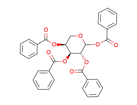 Molecular Structure of 212499-83-7 (1',2',3',4'-tetra-O-benzoyl-α/β-L-arabinopyranose)